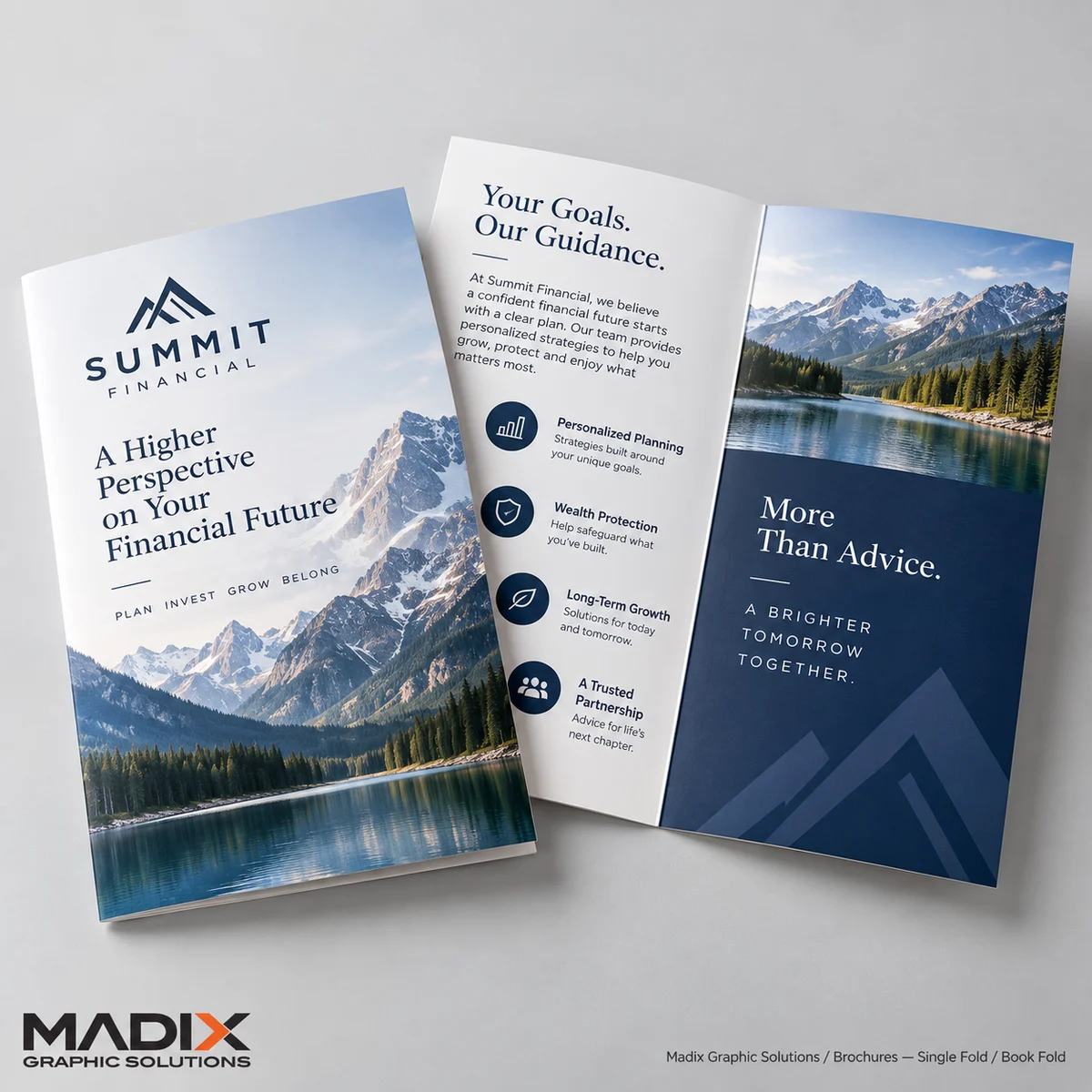 Brochures, Single-fold: Madix brochures sample 2
