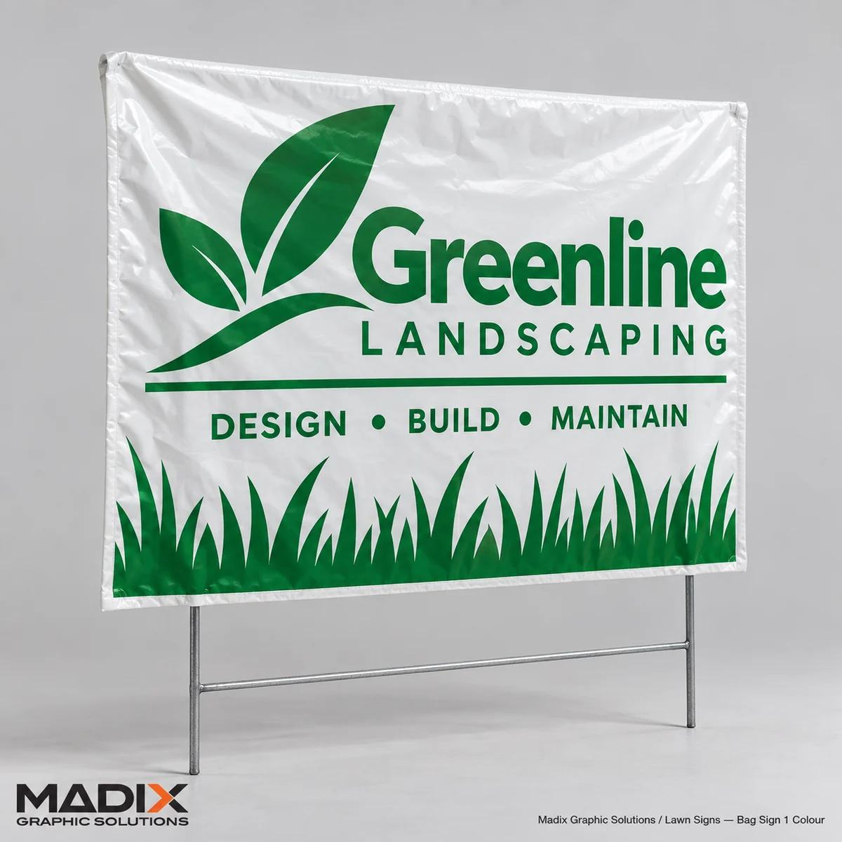 Lawn Signs: Madix one-colour bag lawn signs sample 1