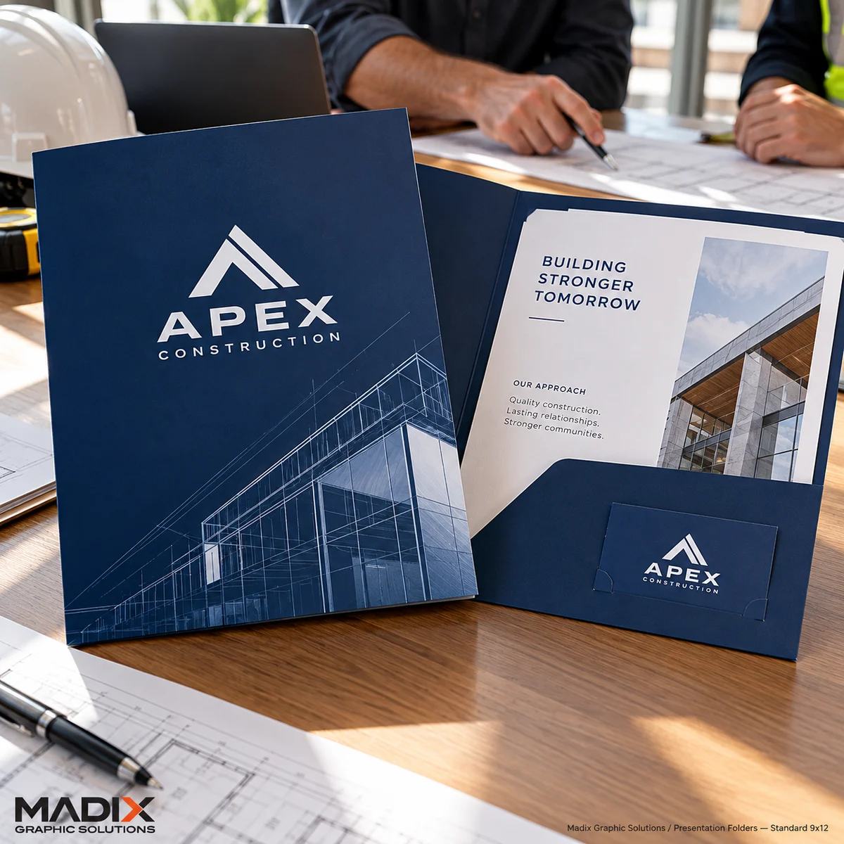 Presentation Folders, Standard 9" × 12": Madix presentation folders sample 2