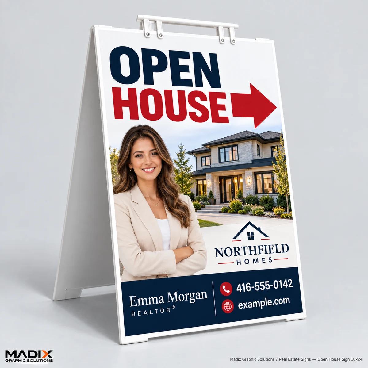 Real Estate Signs, Open House 18" × 24": Madix real estate signs sample 2