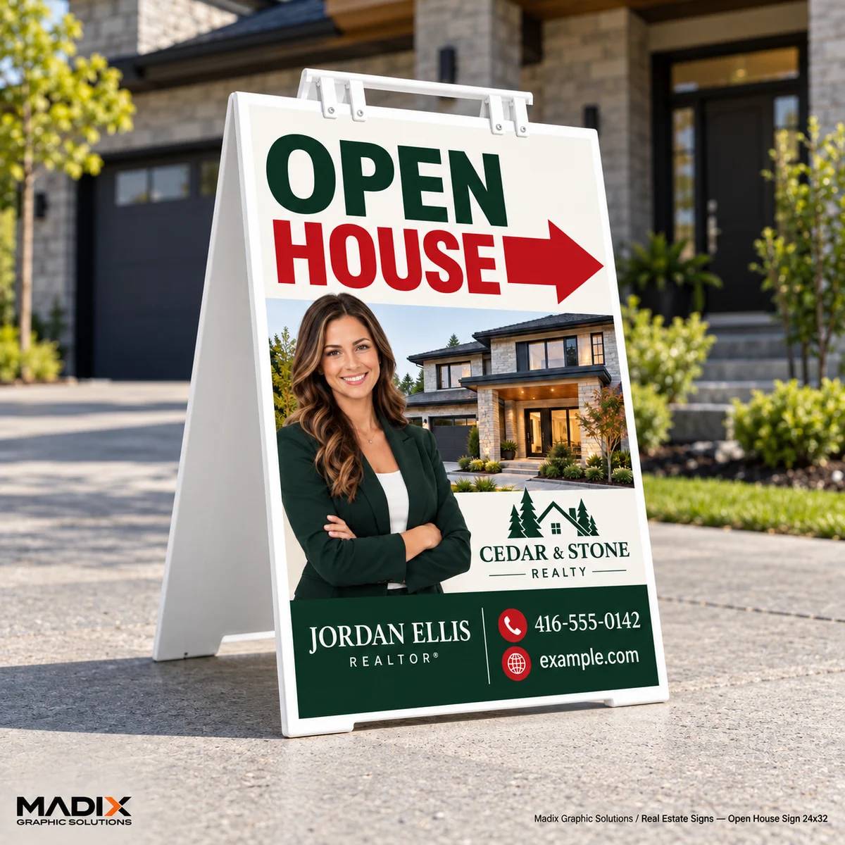 Open House Signs printed by Madix