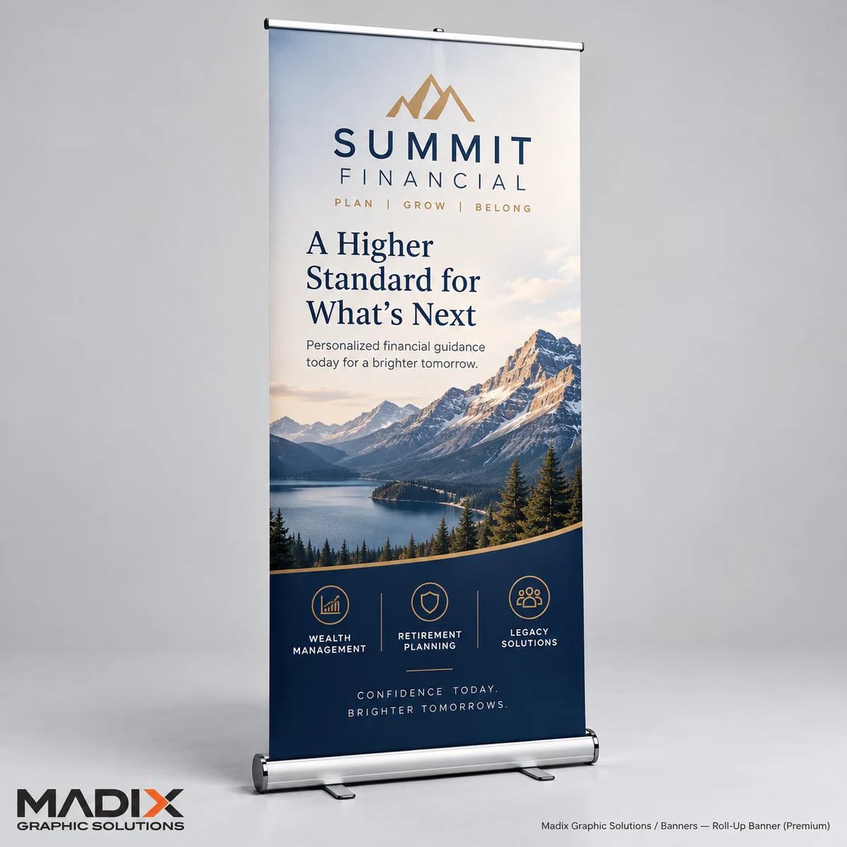 Retractable Banners, Premium: Madix roll-up banners sample 2