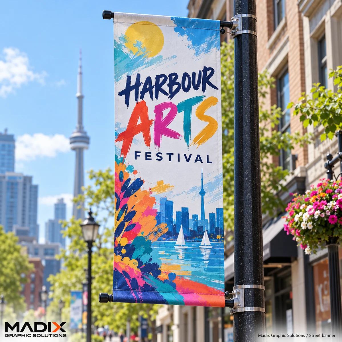 Street Pole Banners: Madix street pole banners sample 1